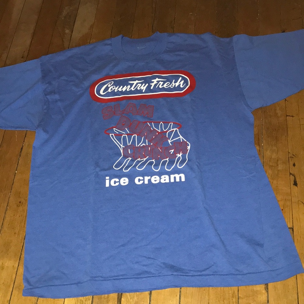 Blue Graphic Short-Sleeve Tee - Country Fresh Ice Cream Logo